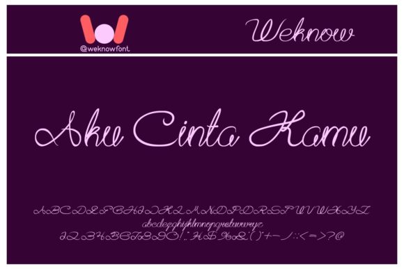 Aku Cinta Kamu Font for Business