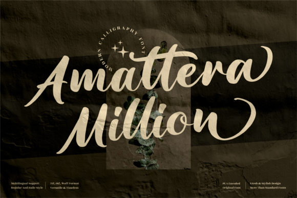 Amattera Million: A Script Font for Elegant Design