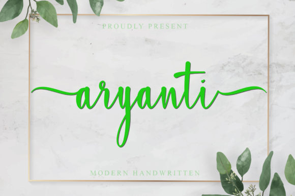 Aryanti: A Script Font for Elegant Campaigns