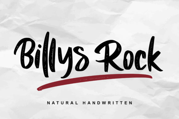 Billys Rock Font for Web Design