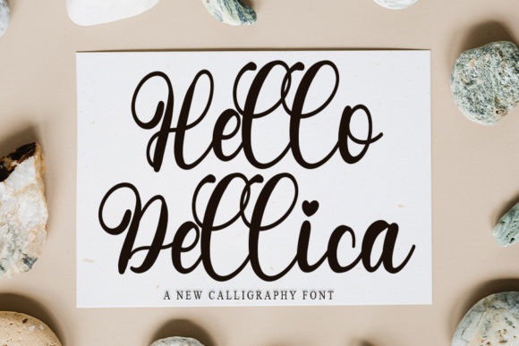 Hello Dellica: A Script Font for Elegant Design