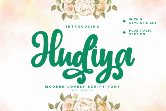 Hudiya: A Refined Script Font for Elegant Design