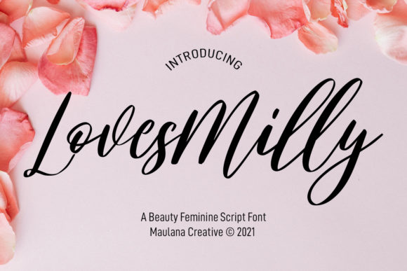 Lovesmilly Feminine: A Script Font That Adds Elegance to Every Craft