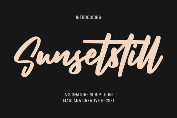Sunsetstill Script Font for Beautiful Craft Projects