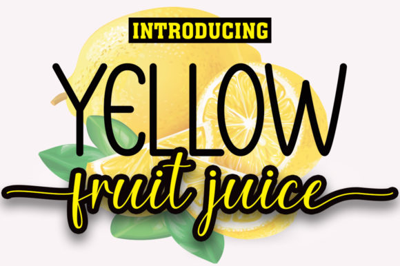 Yellow Fruit Juice Font for Creative Campaigns